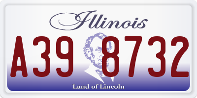 IL license plate A398732