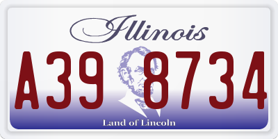 IL license plate A398734