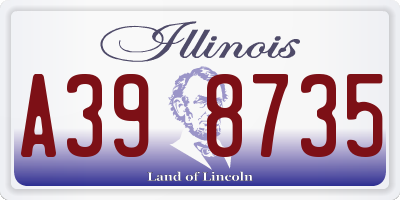 IL license plate A398735