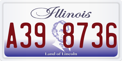 IL license plate A398736