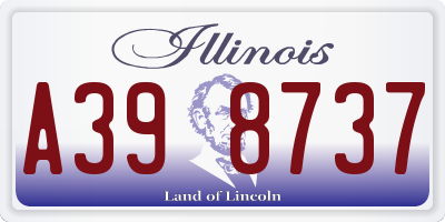 IL license plate A398737
