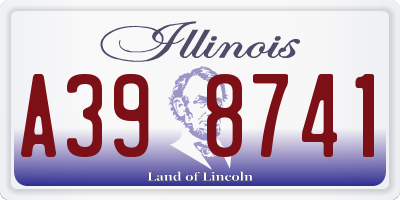 IL license plate A398741