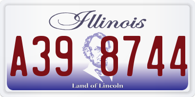 IL license plate A398744
