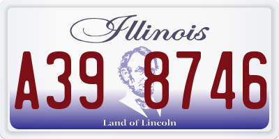 IL license plate A398746