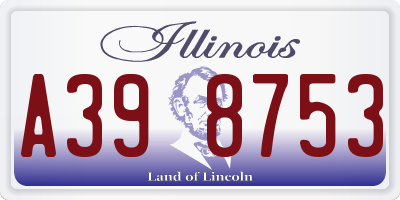 IL license plate A398753