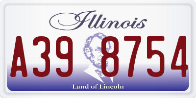 IL license plate A398754
