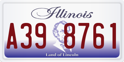 IL license plate A398761