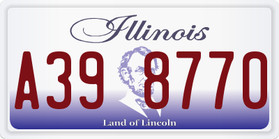 IL license plate A398770