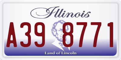 IL license plate A398771