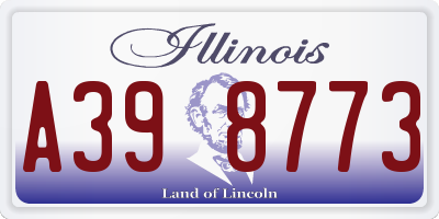 IL license plate A398773