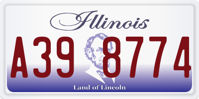 IL license plate A398774