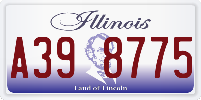 IL license plate A398775