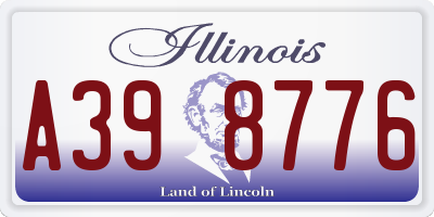 IL license plate A398776