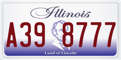 IL license plate A398777