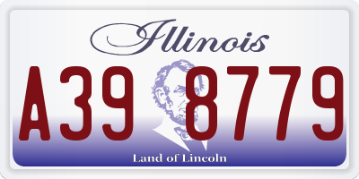 IL license plate A398779