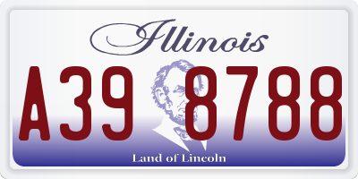 IL license plate A398788