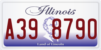 IL license plate A398790