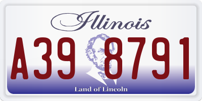 IL license plate A398791