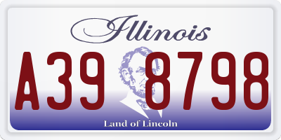 IL license plate A398798