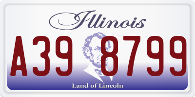 IL license plate A398799
