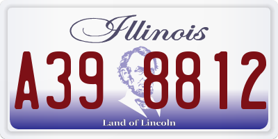 IL license plate A398812