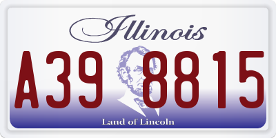 IL license plate A398815