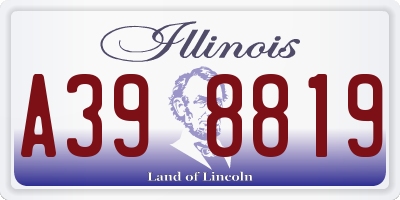 IL license plate A398819
