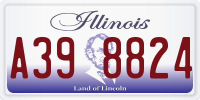 IL license plate A398824