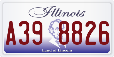 IL license plate A398826