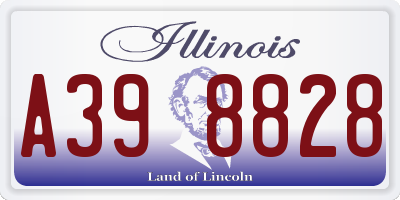 IL license plate A398828