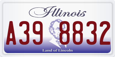 IL license plate A398832