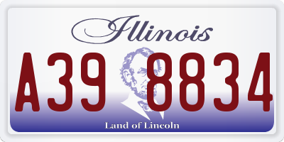 IL license plate A398834