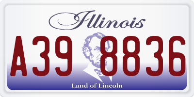 IL license plate A398836