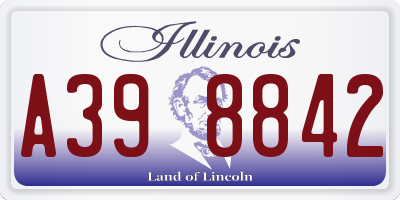 IL license plate A398842