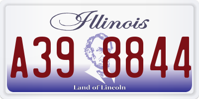 IL license plate A398844