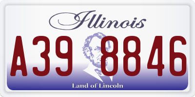 IL license plate A398846