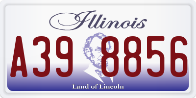 IL license plate A398856