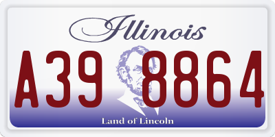 IL license plate A398864
