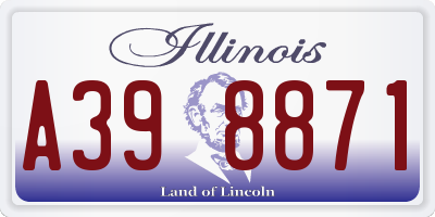 IL license plate A398871
