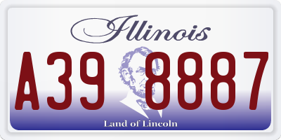 IL license plate A398887