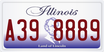 IL license plate A398889