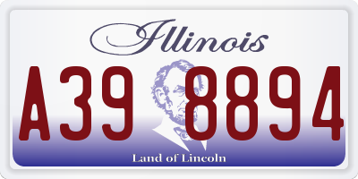 IL license plate A398894