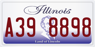 IL license plate A398898