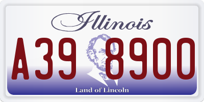 IL license plate A398900