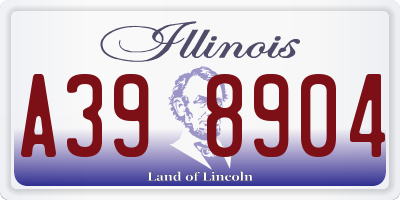 IL license plate A398904