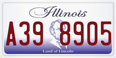 IL license plate A398905