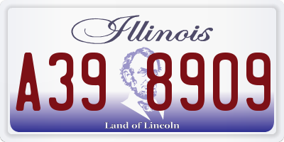 IL license plate A398909