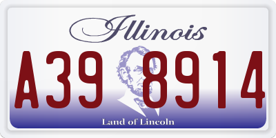 IL license plate A398914