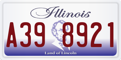 IL license plate A398921