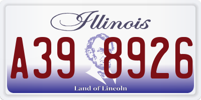 IL license plate A398926